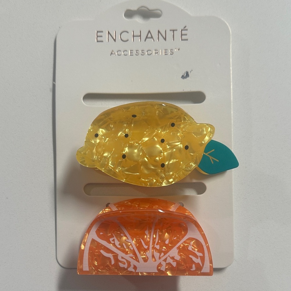 Enchanté Lemon and Orange Hair Clips